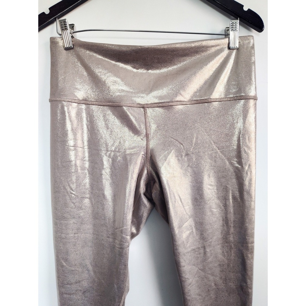 New Athleta Elation Shine Tight Leggings XL Gold Metallic Ultra High Rise NWT - Picture 8 of 10